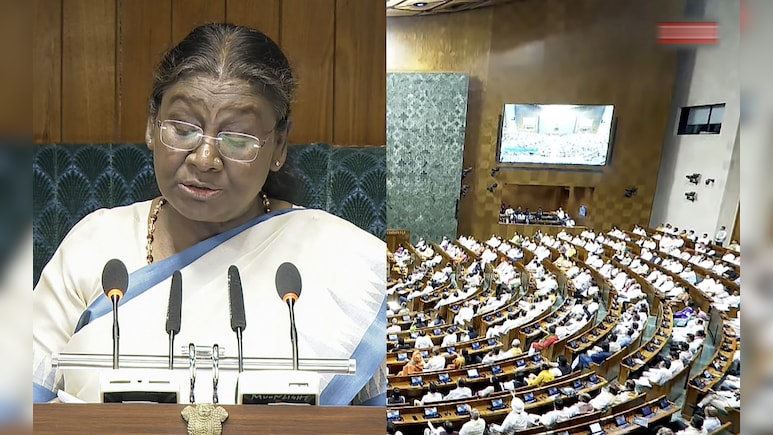 Sansad: संयुक्त सत्र में राष्ट्रपति का अभिभाषण, नीट और पेपर लीक को लेकर विपक्ष का हंगामा<br>सरकारी भर्तियों और परीक्षाओं में शुचिता, पारदर्शिता बहुत जरूरी: द्रौपदी मुर्मू 1