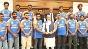 TEAM INDIA: विश्व विजेता टीम का भारत में जोरदार स्वागत, पीएम मोदी से मुलाकात 2 paema matha sa mal bharataya tama 712aaea41b5de2787a56ce5b27abcea71525905221976250182
