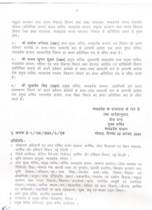 MP: बड़ा प्रशासनिक फेरबदल, एसएन मिश्रा एसीएस गृह, सुलेमान कृषि आयुक्त, संदीप यादव को स्वास्थ्य विभाग की कमान 4 img 20240802 1849186107047359786240907