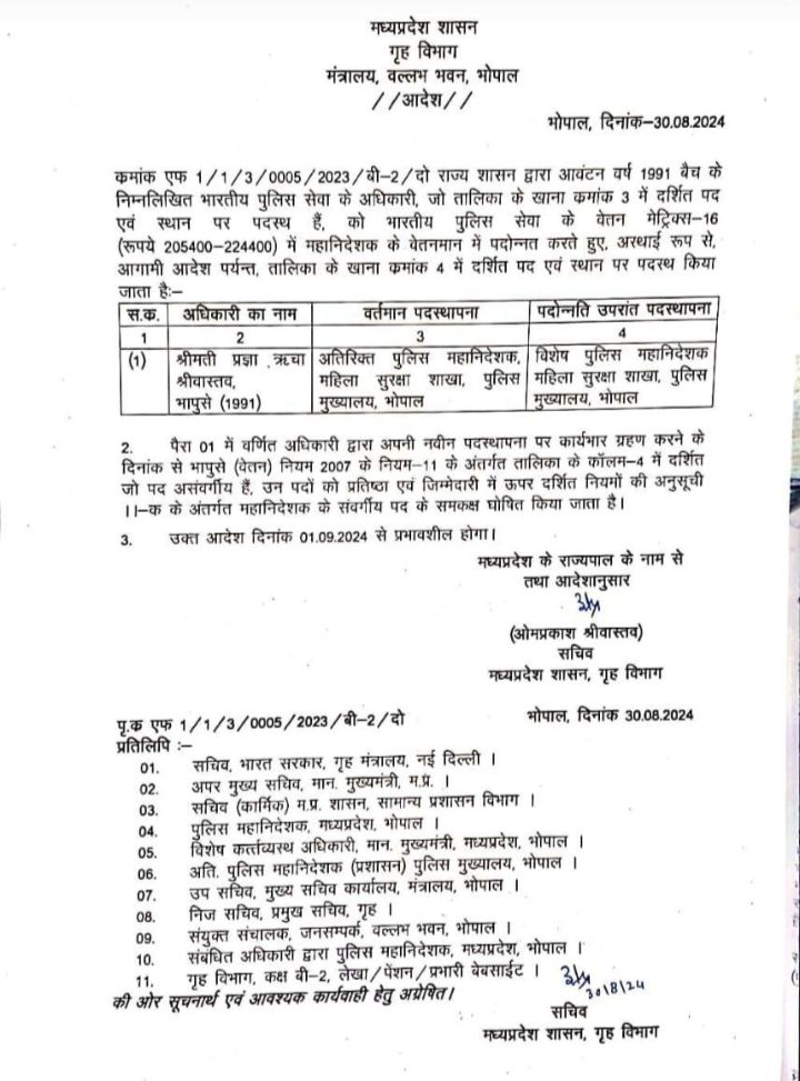 IPS: प्रज्ञा रिचा विशेष पुलिस महानिदेशक महिला सुरक्षा बनीं 2 img 20240830 1417161020227434398382627