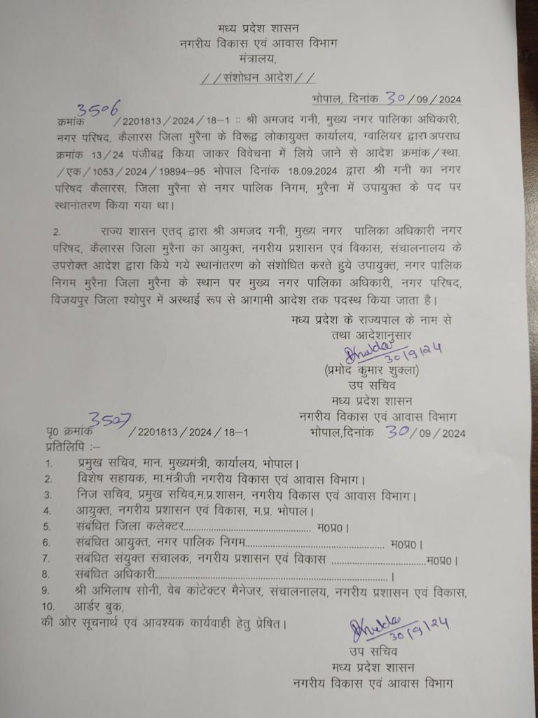 MP: नगरीय प्रशासन विभाग में तबादले 4 img 20240930 wa00232695222142109385024