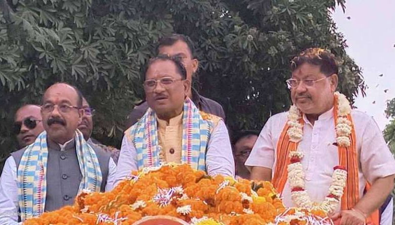 मुख्यमंत्री विष्णुदेव साय की सुरक्षा में बड़ी लापरवाही काफिला 10