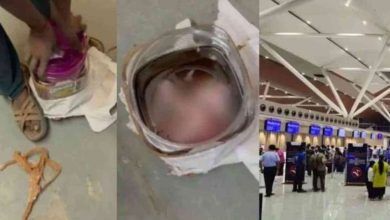 लखनऊ एयरपोर्ट पर कैमिकल में डूबा नवजात का शव बरामद