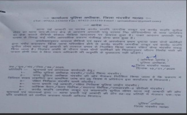 MP: अपराधी के साथ केक काटना महंगा पड़ा, दो एएसआई निलंबित 2 img 20250120 2012312264985262846068083