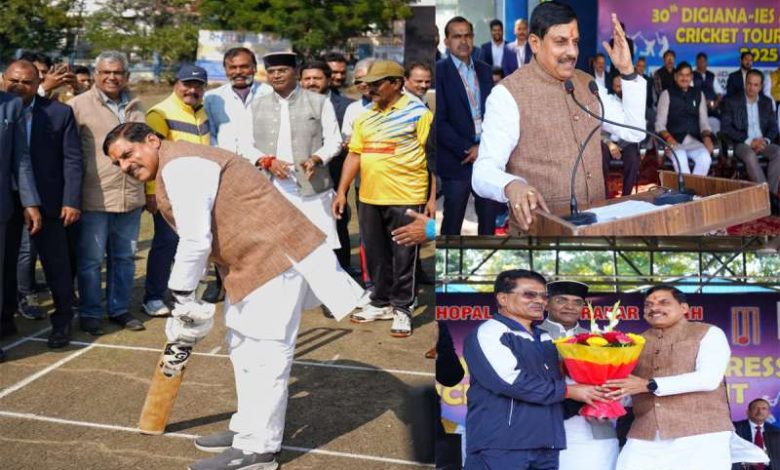 मुख्यमंत्री ने बल्लेबाजी कर इंटरप्रेस क्रिकेट मैच का किया शुभारंभ 1 मुख्यमंत्री ने बल्लेबाजी कर इंटरप्रेस क्रिकेट मैच का किया शुभारंभ
