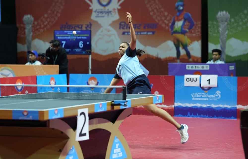 टेबल टेनिस मुकाबलों के पहले दिन महाराष्ट्र तमिलनाडु और पश्चिम