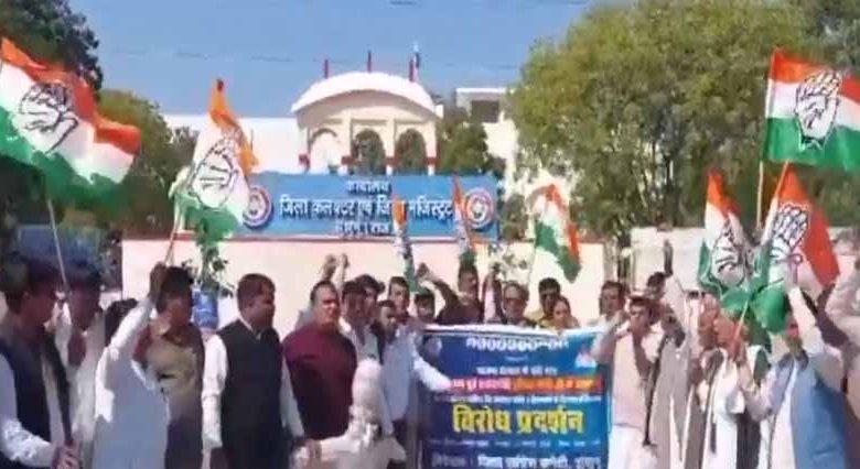 इंदिरा गांधी को लेकर टिप्पणी पर सीकर में कांग्रेस का
