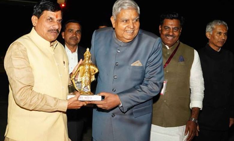 उप राष्ट्रपति धनखड़ को राज्यपाल पटेल और मुख्यमंत्री डॉ यादव