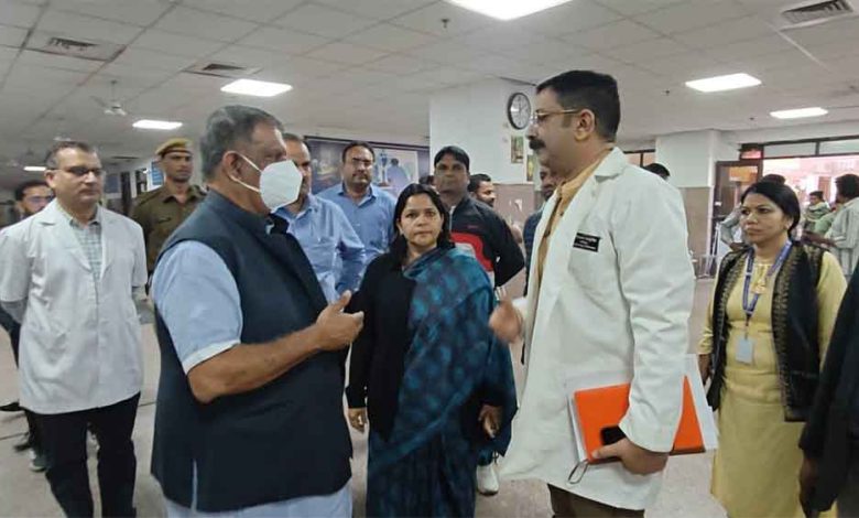 चिकित्सा एवं स्वास्थ्य मंत्री का जोधपुर के प्रमुख अस्पतालों का