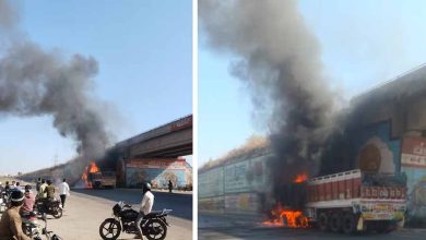 चित्तौड़गढ़ में ट्रेलर में आग लगने से जिंदा जला चालक