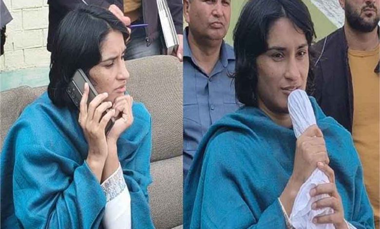 जींद से कांग्रेस विधायक विनेश फोगाट एक्शन मोड़ में दिखाई