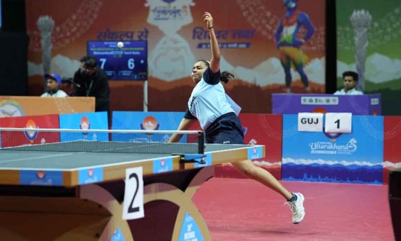 टेबल टेनिस मुकाबलों के पहले दिन महाराष्ट्र तमिलनाडु और पश्चिम