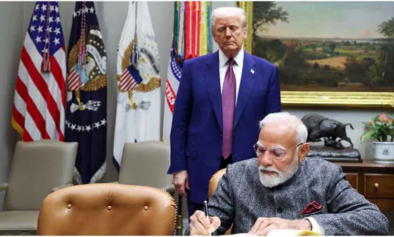 ट्रंप ने वाशिंगटन डीसी स्थित व्हाइट हाउस में पीएम मोदी