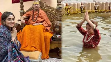 महाकुंभ में शिवांगी जोशी संगम में लगाई डुबकी