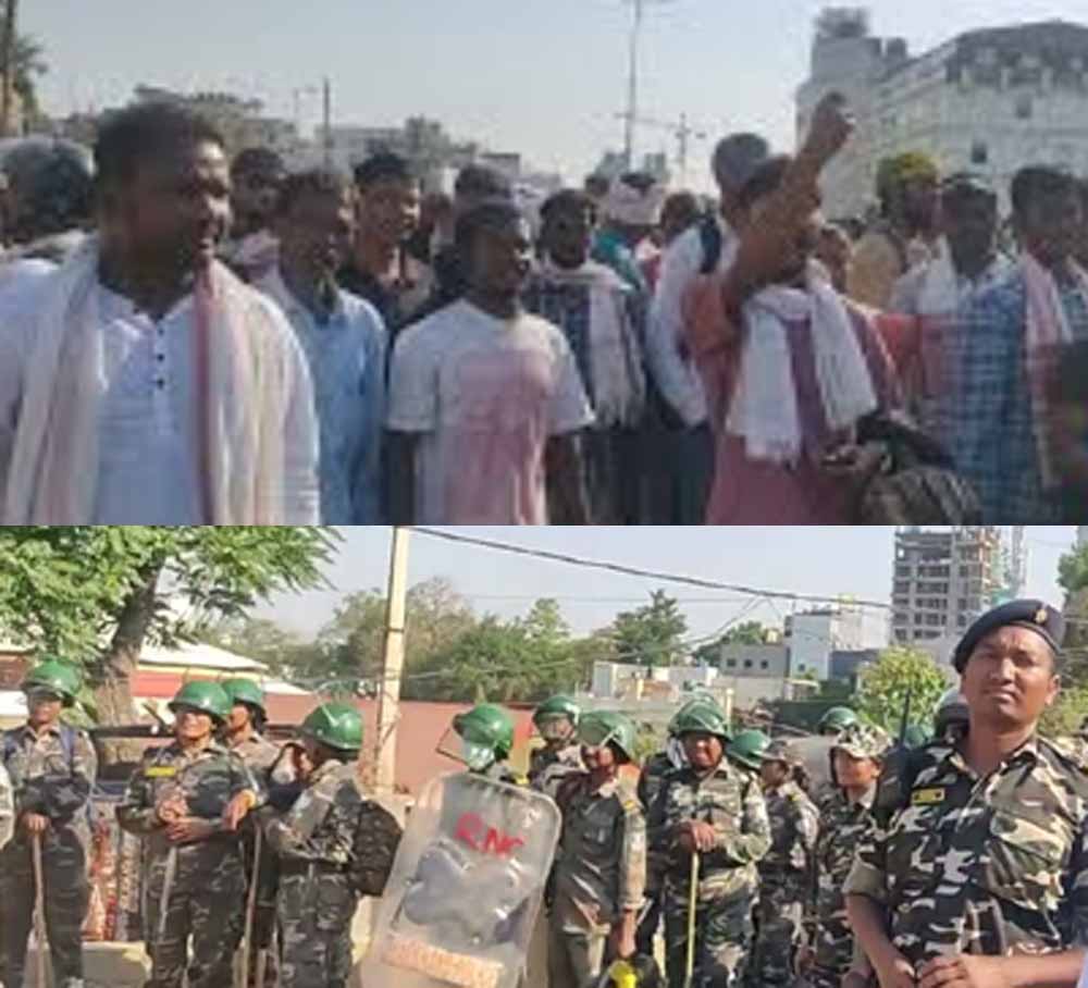 आदिवासियों ने पवित्र ‘सरना स्थल के नजदीक फ्लाईओवर के निर्माण