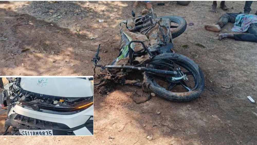 कार और बाइक की टक्कर में तीन दोस्तों की मौत
