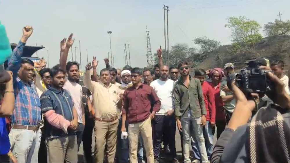 कुसमुंडा खदान में 25 फीट की ऊंचाई से गिरकर मजदूर