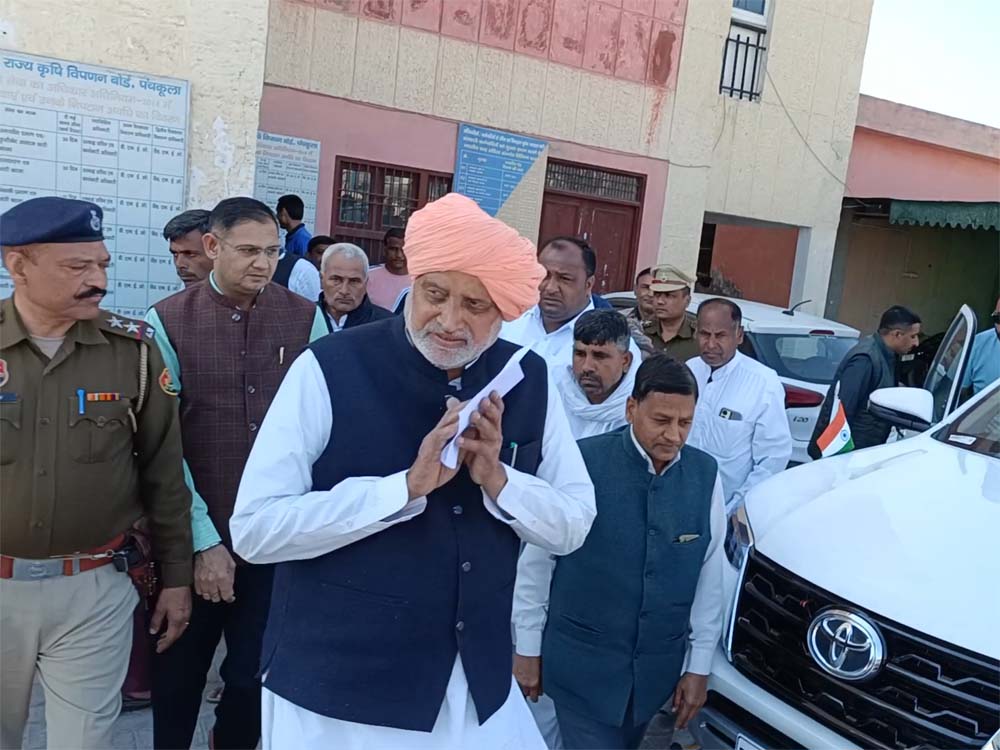 कृषि मंत्री श्याम सिंह राणा ने इंद्री अनाज मंडी का