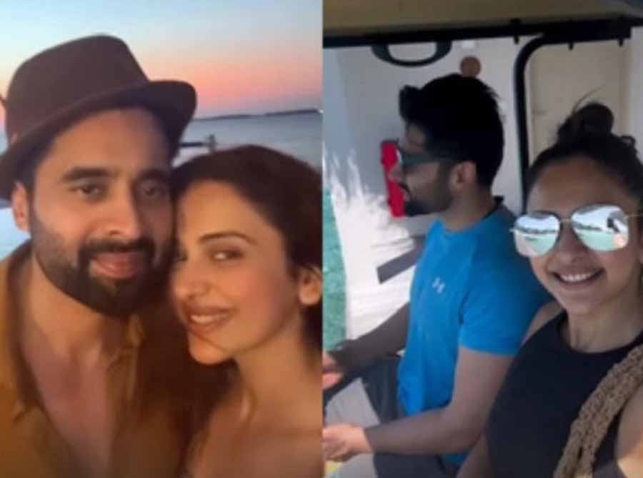 मालदीव में छुट्टियां मनाते कैमरे में कैद हुए रकुल और