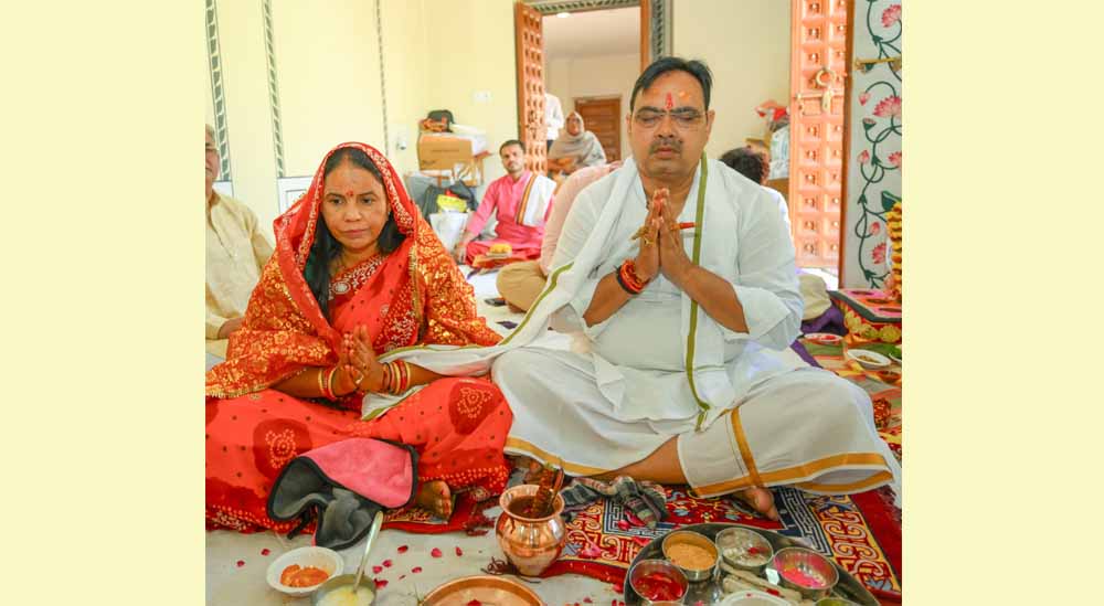 मुख्यमंत्री शर्मा ने चैत्र नवरात्र स्थापना पर पूजा अर्चना कर प्रदेश