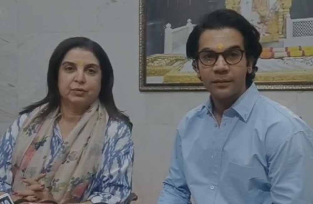 राजकुमार राव संग शिरडी पहुंचीं फराह खान किए साईं बाबा