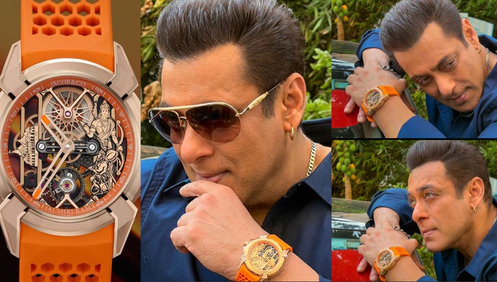 सलमान खान ने पहनी ‘भगवान राम हनुमान वाली ‘भगवा घड़ी ईद