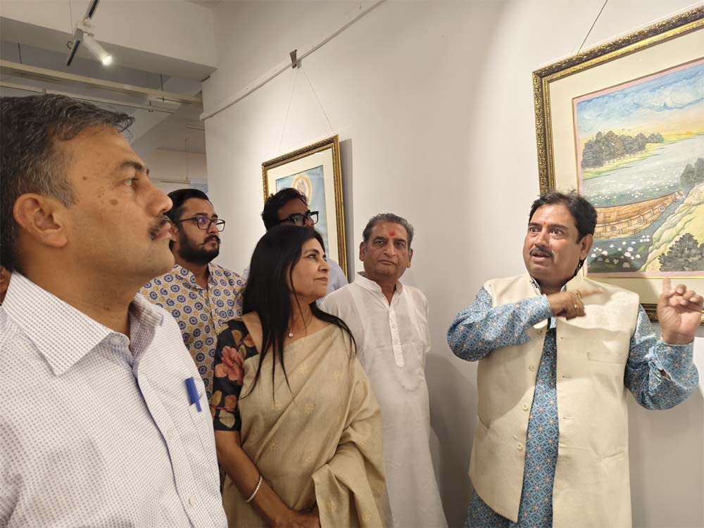 सृजन कला प्रदर्शनी का भव्य उद्घाटन राजस्थान के कलाकारों की