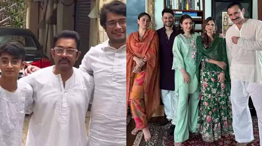 सैफ अली खान बहन के घर मनाई ईद आमिर खान