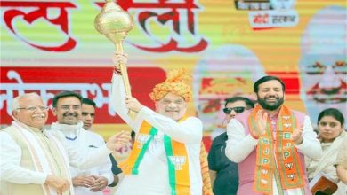 आज देश के गृहमंत्री अमित शाह हिसार के दौरे पर