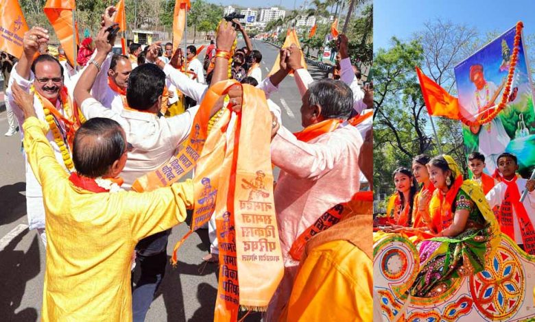 कलश यात्रा के साथ संत नामदेव की प्रतिमा स्थापना कार्यक्रम का शुभारंभ 1 कलश यात्रा के साथ संत नामदेव की प्रतिमा स्थापना कार्यक्रम
