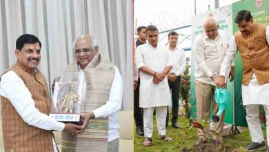 गुजरात के मुख्यमंत्री भूपेंद्र पटेल पहुंचे मध्य प्रदेश सीएम