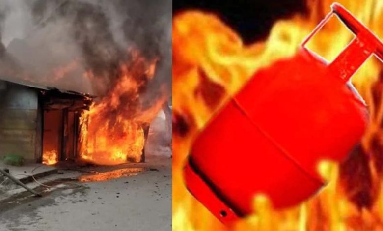 फरीदाबाद के थाना सारन इलाके में बड़ा हादसा LPG सिलेंडर