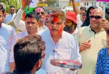 भोपाल में रंग पंचमी पर कांग्रेस नेताओं ने रंग पंचमी
