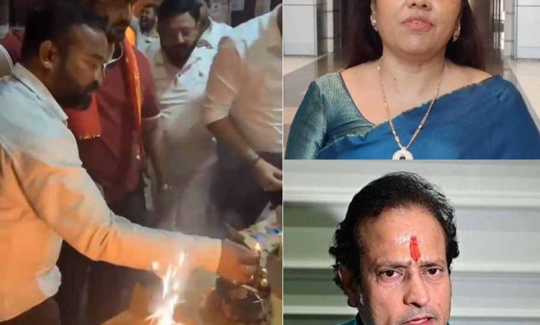 महापौर के बेटे ने सड़क पर काटा केक मेयर मीनल