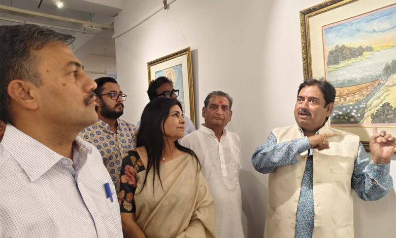 सृजन कला प्रदर्शनी का भव्य उद्घाटन राजस्थान के कलाकारों की