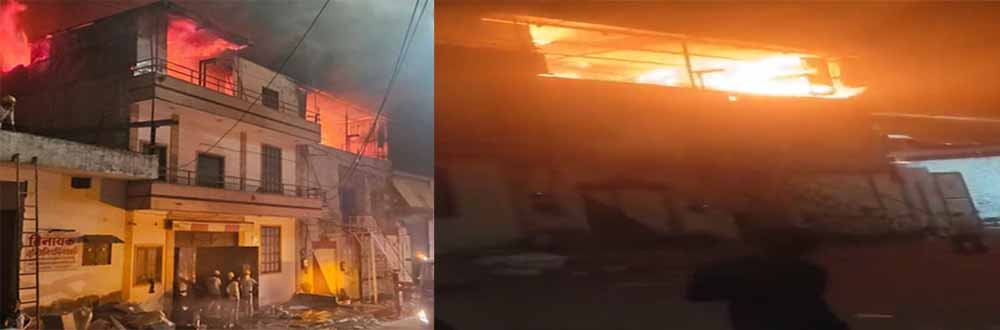 जोधपुर में चूड़ी गोदाम और केमिकल फैक्ट्री में लगी भीषण