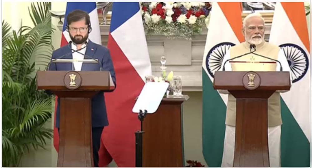 प्रधानमंत्री मोदी ने कहा भारत और चिली इस बात पर