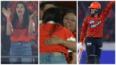 काव्या मारन खुशी से उछली शतकवीर अभिषेक की मां को