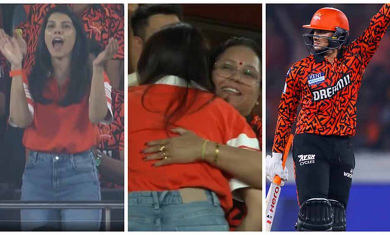 काव्या मारन खुशी से उछली शतकवीर अभिषेक की मां को