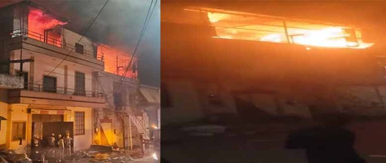 जोधपुर में चूड़ी गोदाम और केमिकल फैक्ट्री में लगी भीषण