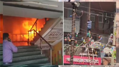 नोएडा के सेक्टर 18 में शॉपिंग कॉम्प्लेक्स में लगी भीषण