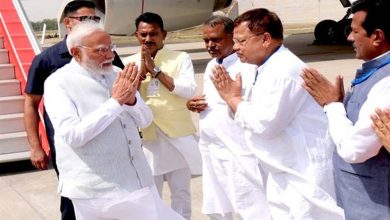 प्रधानमंत्री मोदी का ग्वालियर आगमन पर हुआ स्वागत