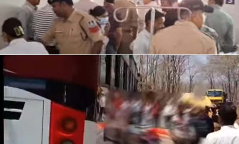 बस और ऑटो की भिड़ंत से तीन की मौत