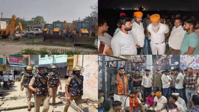 राणा सांगा जयंती के लिए गढ़ी रामी में पुलिस के