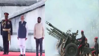 श्रीलंका में प्रधानमंत्री मोदी का ग्रैंड वेलकम PM को दिया