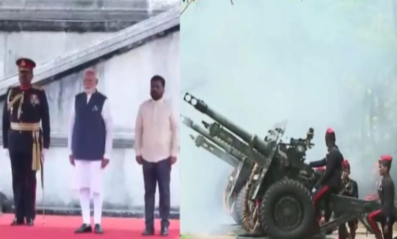 श्रीलंका में प्रधानमंत्री मोदी का ग्रैंड वेलकम, PM को दिया गार्ड ऑफ ऑनर, 5 मंत्रियों ने की अगवानी... 1 श्रीलंका में प्रधानमंत्री मोदी का ग्रैंड वेलकम PM को दिया