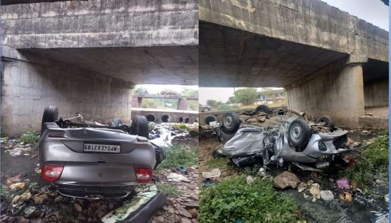 बिलखारिया में भीषण कार दुर्घटना तीन युवक घायल दो अस्पताल