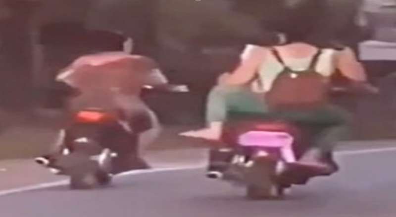 युवती ने बीच सड़क पर युवक को चप्पल से पीटा