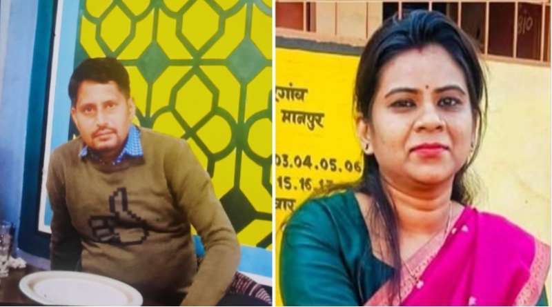 सड़क हादसे से बची पत्नी को पति ने ही रॉड
