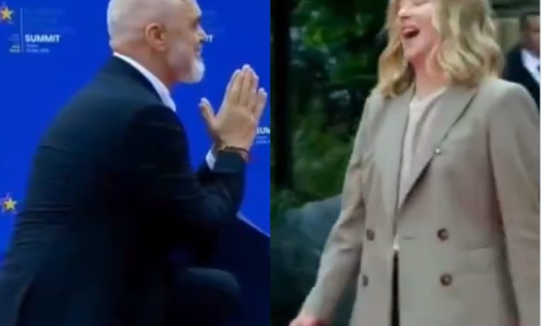 Giorgia Meloni Viral Video: मेलोनी के सामने आते ही घुटनों पर बैठ गए ये पीएम, वीडियो हुआ इंटरनेट पर वायरल 1 InShot 20250517 231515377